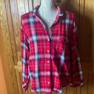 Victoria’s Secret plaid button down shirt